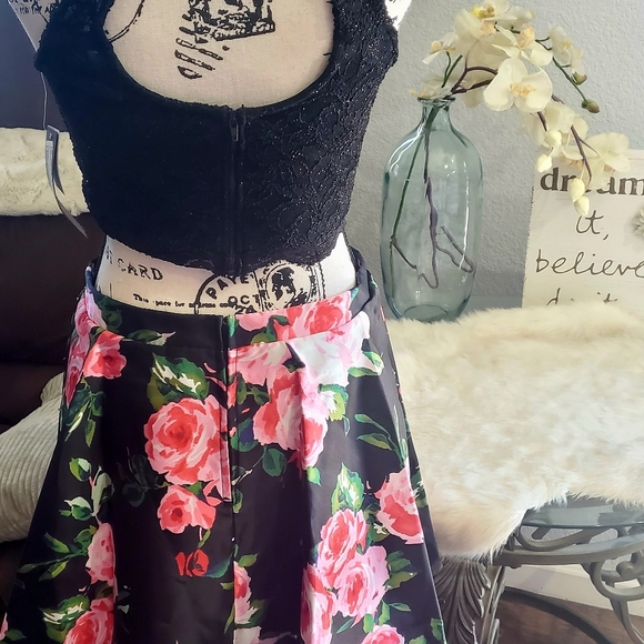 ❤️NWT City Studio JUNIORS CROP MINI TWO PIECE DRESS🌹 - Picture 5 of 6